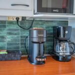 Coffee machine and kettle in the Nine Pines kitchen