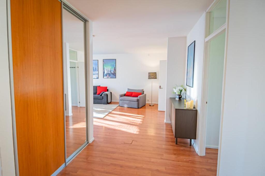 Hallway and wardrobes at Nine Pines